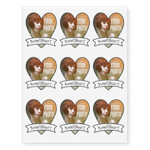 Personalized Photo Heart Tattoo