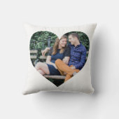 Personalized | Photo Heart Throw Pillow (Back)
