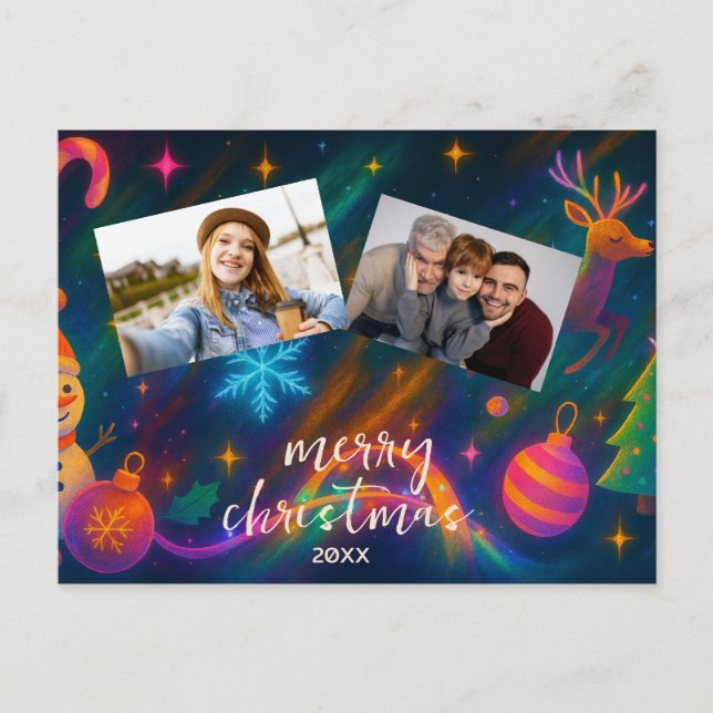 Personalized Photo Holiday Card - Custom Christmas (Front)