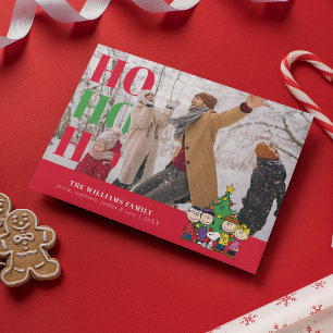 Personalized Photo Holiday Gang Around the Tree Card