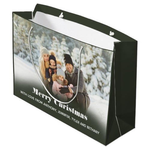 Personalized Photo Holiday or Christmas Large Gift Bag