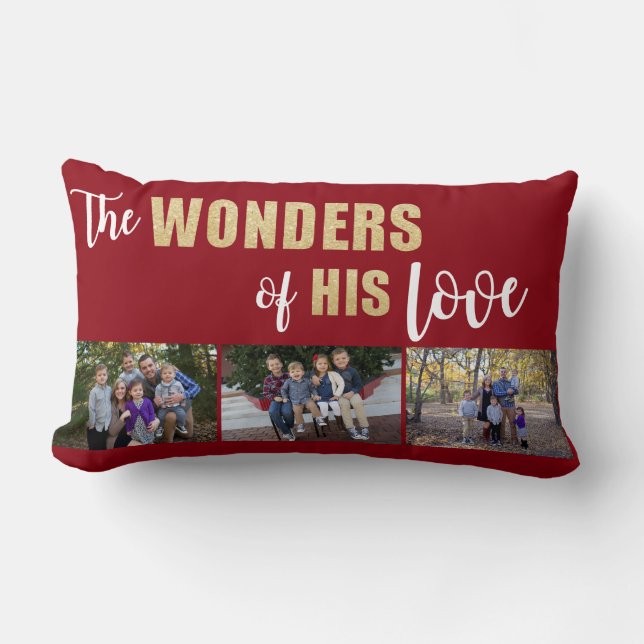 Personalized, Photo Holiday Throw Pillow (Front)