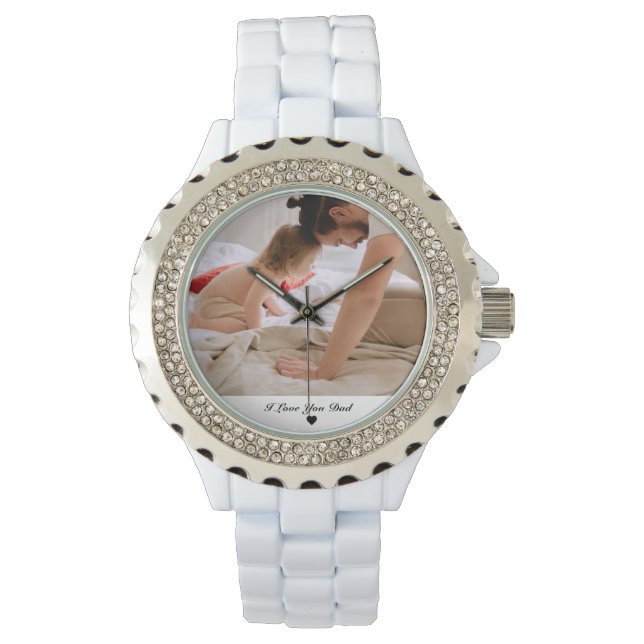 Personalized Photo  I love You Dad  Watch (Front)