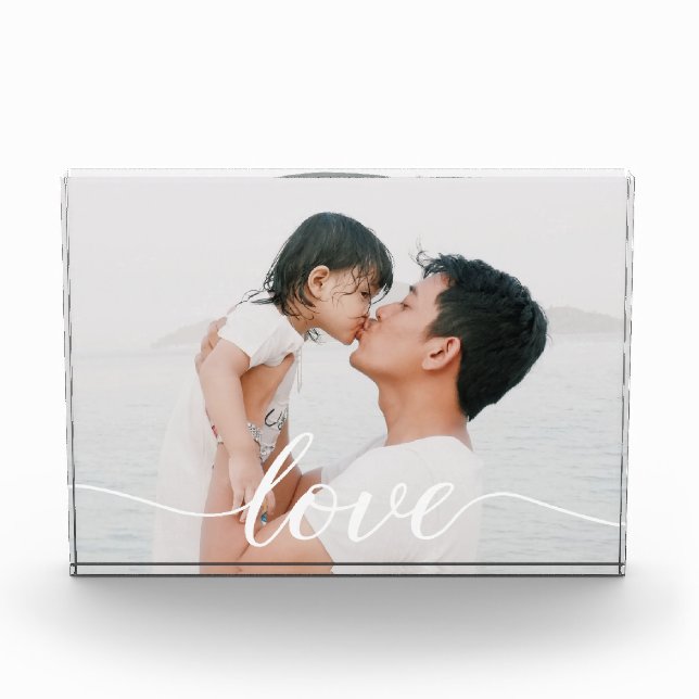 Personalized Photo I Love You Daddy Block (Front)