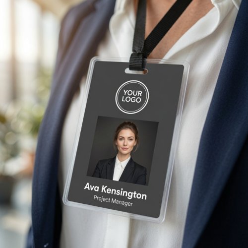 Personalized Photo ID Badge with Custom Logo