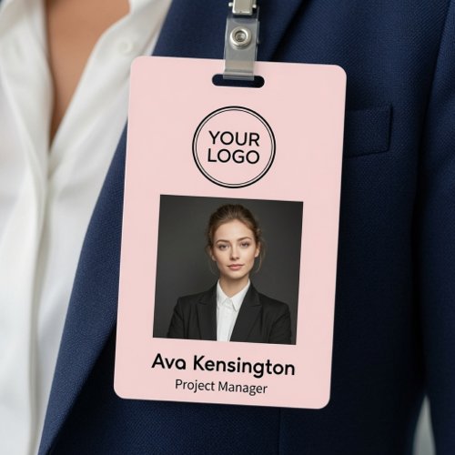 Personalized Photo ID Badge with Custom Logo