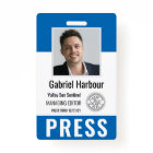 Personalized Photo ID & Logo Journalist Press Pass