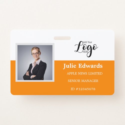 Personalized Photo ID  Logo security pass Badge