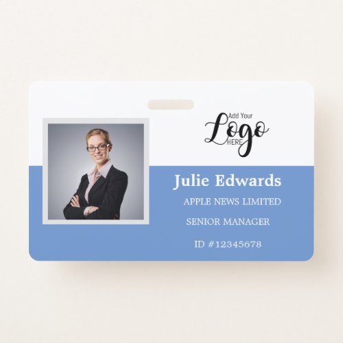 Personalized Photo ID  Logo security pass Badge