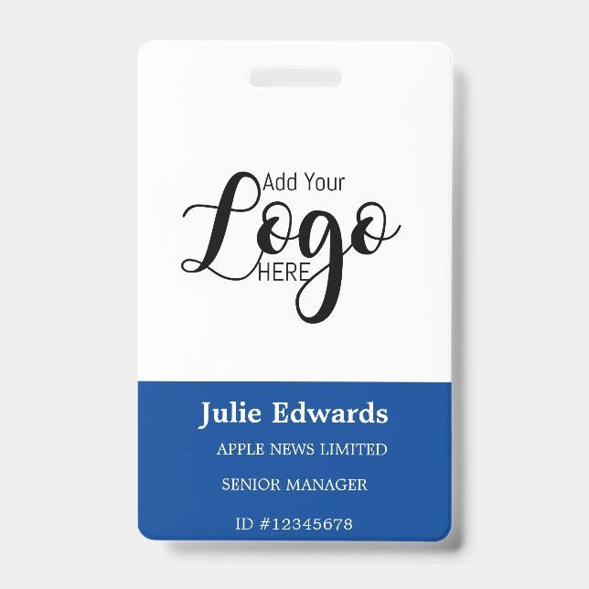 Personalized Photo ID & Logo security pass Badge (Front)