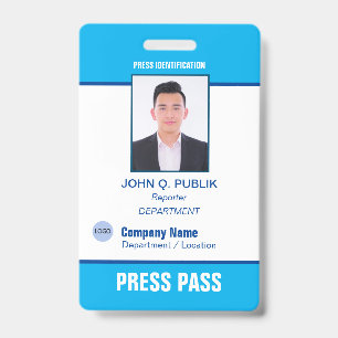 Personalized Photo ID Press Badge