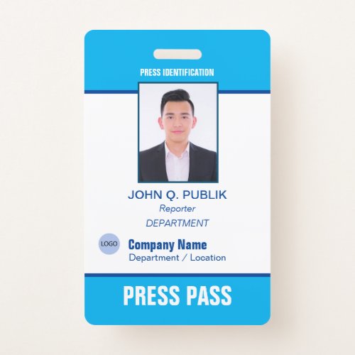 Personalized Photo ID Press Badge