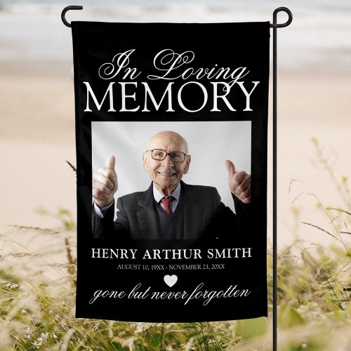 Personalized Photo In Loving Memory Garden Flag