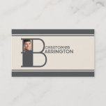 Personalized Photo Initial Letter B Monogram Business Card at Zazzle