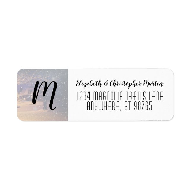 Personalized Photo Initial Return Address Label (Front)