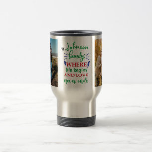 Personalized Photo Instagram and Family Name  Travel Mug