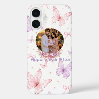 Personalized Photo iPhone 16 Case Butterfly