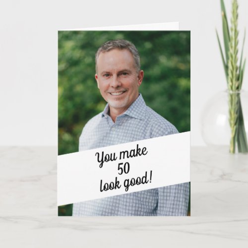 Personalized Photo Joke Brother 50th Birthday Card