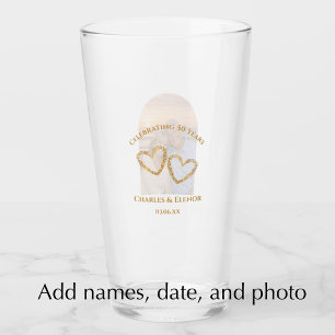 Personalized Photo Keepsake 50th Anniversary Gift Glass