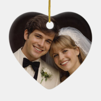 Personalized Photo Keepsake Unique Couple's Gift Ceramic Ornament