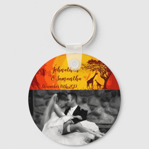 Personalized Photo Key Chain African Safari Giraff