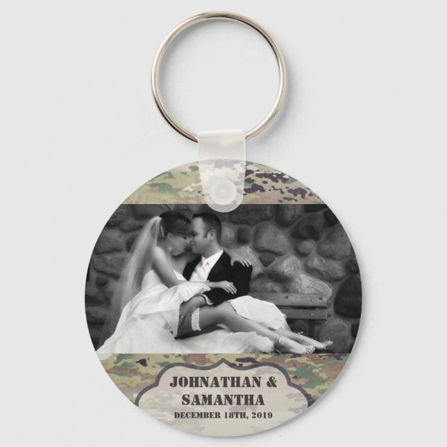 Personalized Photo Key Chain Army OCP Camo Uniform (Front)