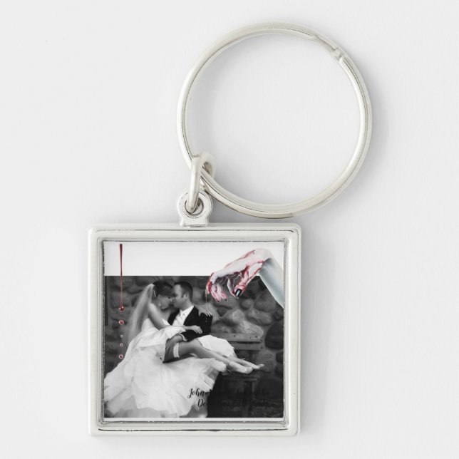 Personalized Photo Key Chain zombie blood drip vam (Front)