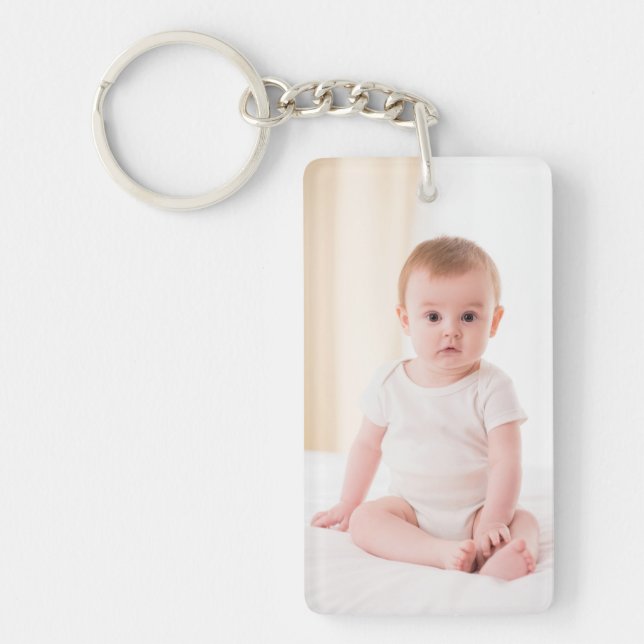 Personalized Photo Keychain Gift For Dad (Front)
