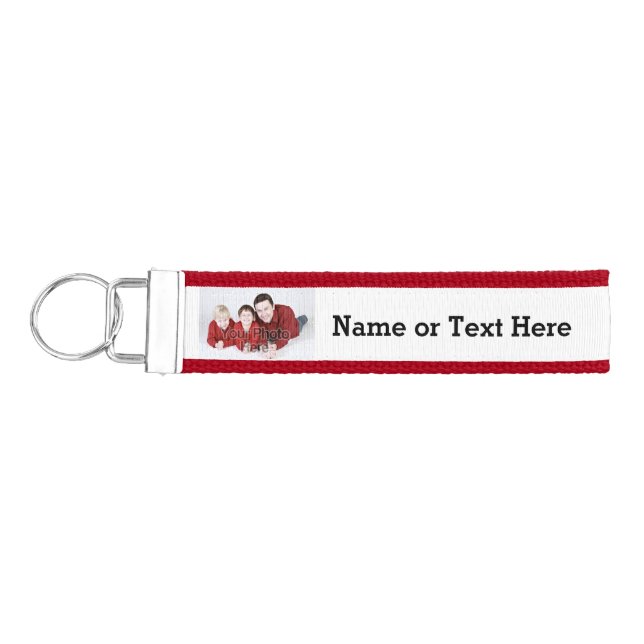 Personalized Photo Keychain Wristband Band (Keys on Left)
