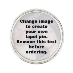 Personalized photo lapel pin. Make your own! Pin