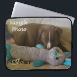 Personalized Photo Laptop Case<br><div class="desc">Personalized Photo Laptop Case
Add Your favorite Photo
Add Name (or delete if for no Name)
Sample photo of my pup</div>
