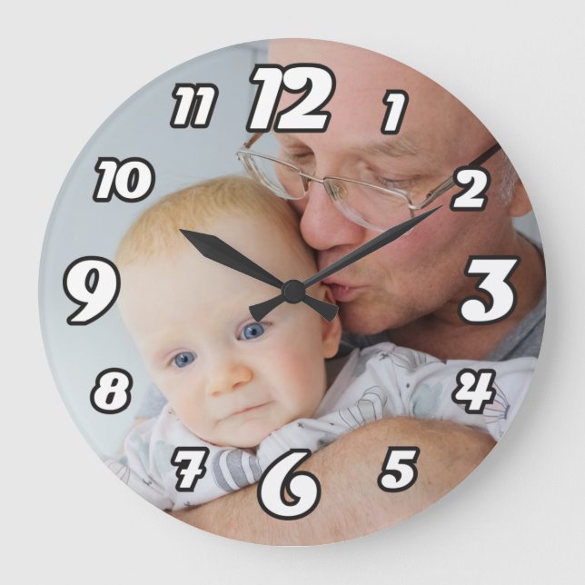 Personalized Photo Large Clock (Front)