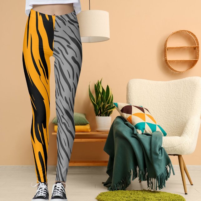 Personalized Photo Leopard Wild Cat Pattern Animal Leggings (Creator Uploaded)