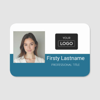 Personalized Photo & Logo Employee Name Tag