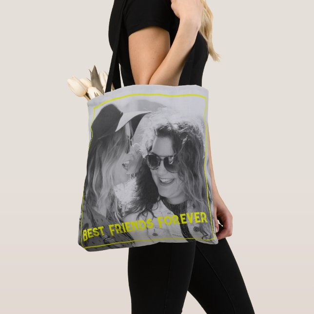 Personalized Photo Love Best Friend Tote Bag (Close Up)