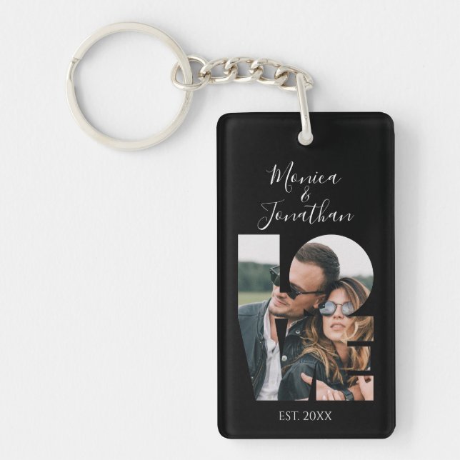 Personalized Photo Love Keepsake Keychain (Front)