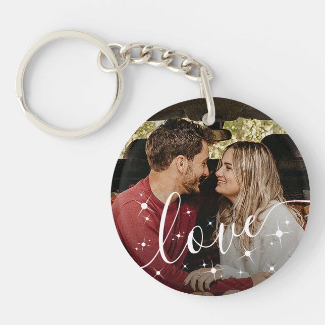 Personalized Photo Love Keepsake Keychain (Front)