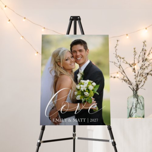 Personalized Photo Love Wedding Welcome Foam Board