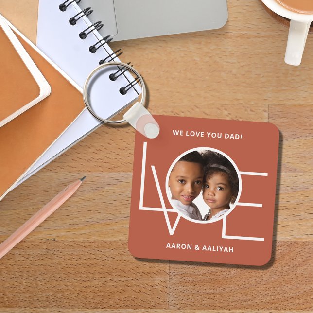  Personalized  Photo Love You Dad Keychain (Creator Uploaded)