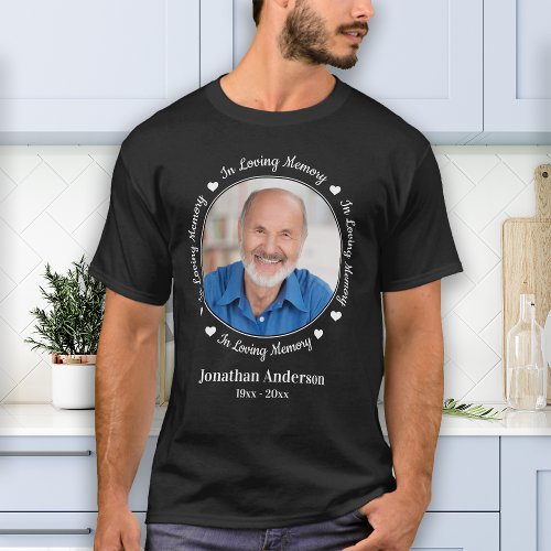 Personalized Photo Loving Memory Funeral Memorial T_Shirt