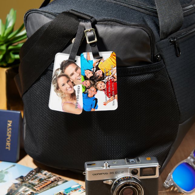 Personalized Photo Luggage Tag (Front & Back)