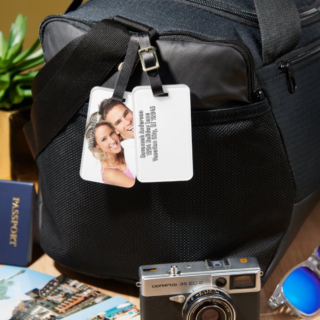 Personalized Photo Luggage Tag (Front & Back)