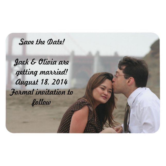 Personalized Photo Magnet - Save the Date (Horizontal)