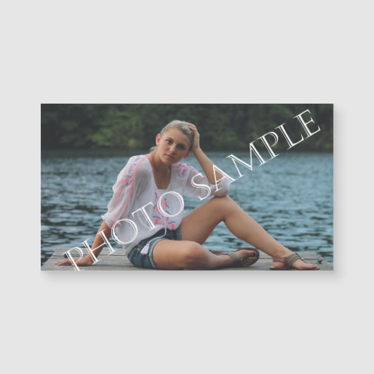 Personalized photo magnetic business card (Front)