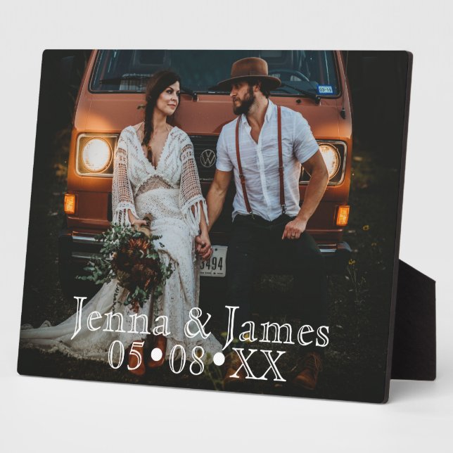 Personalized Photo Make it Unique Wedding Plaque (Side)