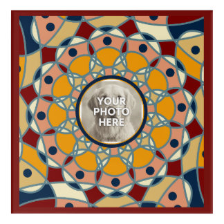 Personalized Photo Mandala Design Baby Shirt Acrylic Print