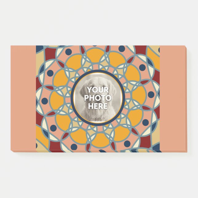Personalized Photo Mandala Design Baby Shirt Post-it Notes (Front)