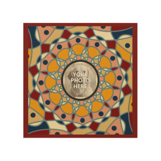 Personalized Photo Mandala Design Baby Shirt Wood Wall Art