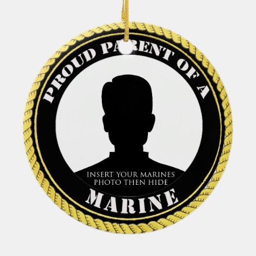 Personalized Photo Marine Parent Ornament