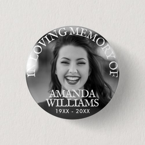 Personalized Photo Memorial Black and White